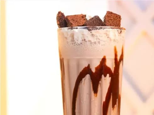 Malteada chocolate con brownie