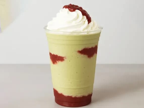 Frozen strawberry matcha
